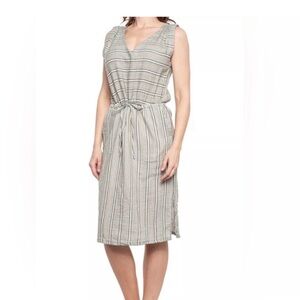 Prana Gray Striped Dress